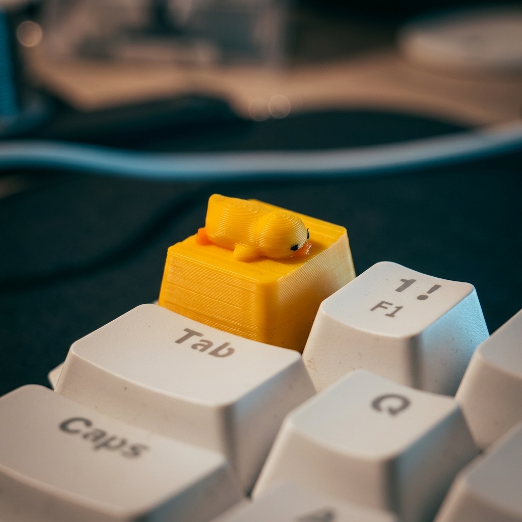 Pc Gaming Yellow - Sebuah bebek kuning kecil yang sedang