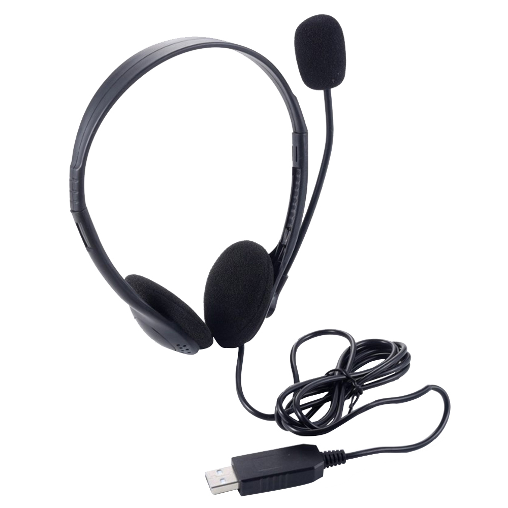 Pc Gaming Center - Call Center Headphone Komputer Berkabel USB