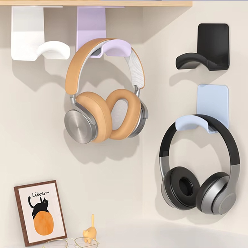 Headset Stand - 2 Buah Penyangga Headphone Plastik Universal