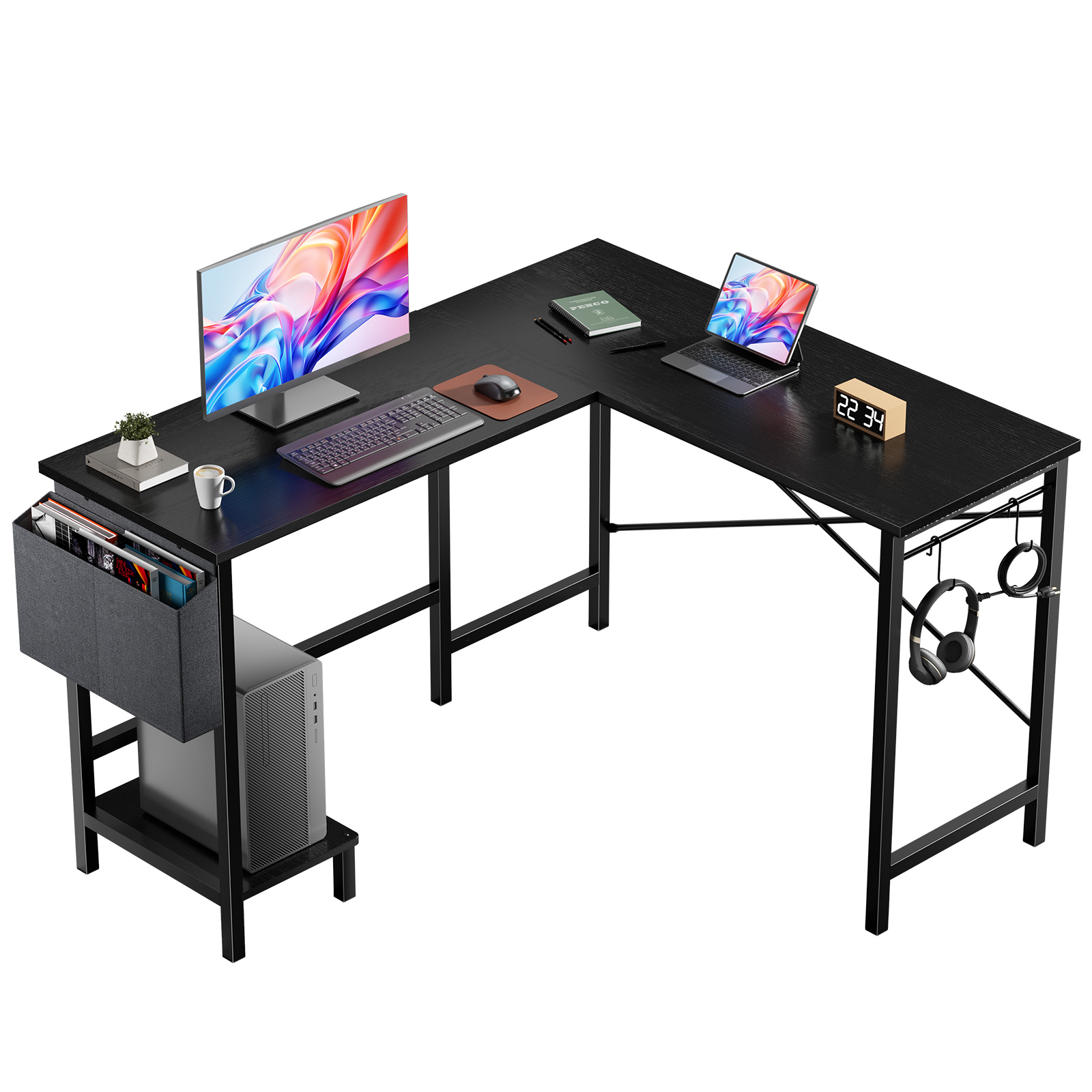 Pc Gaming Center - Meja Komputer Kantor Berbentuk L MCQ