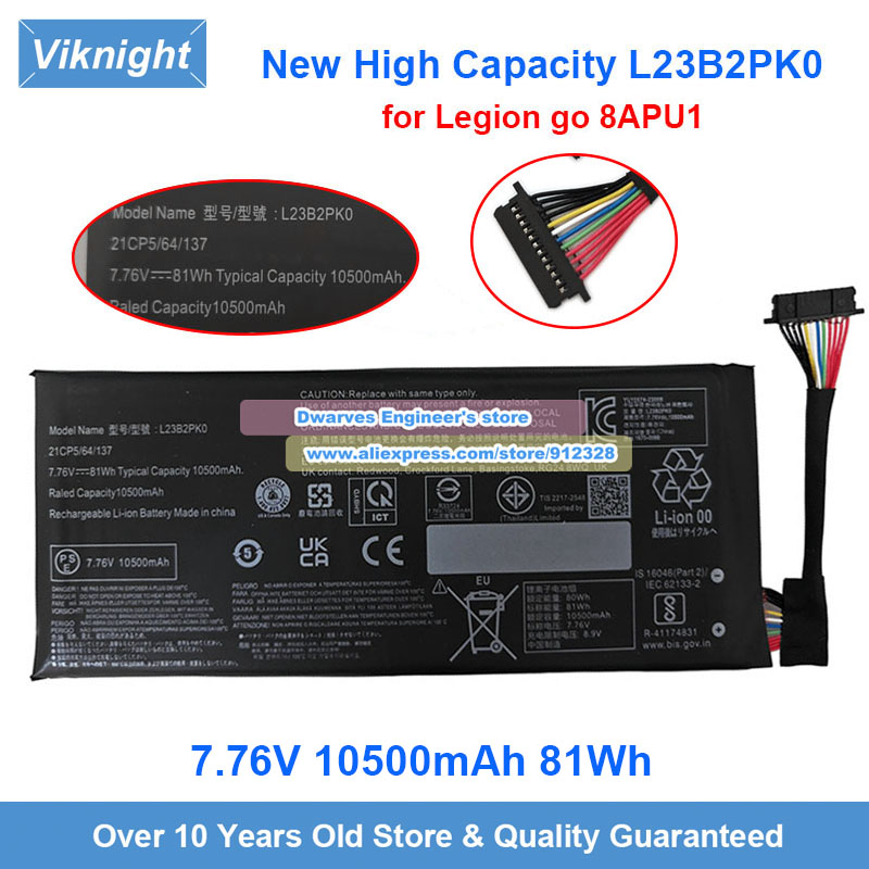 Pc Gaming Legion - Baterai 7.76V 81Wh L23B2PK0 Baru Ditingkatkan