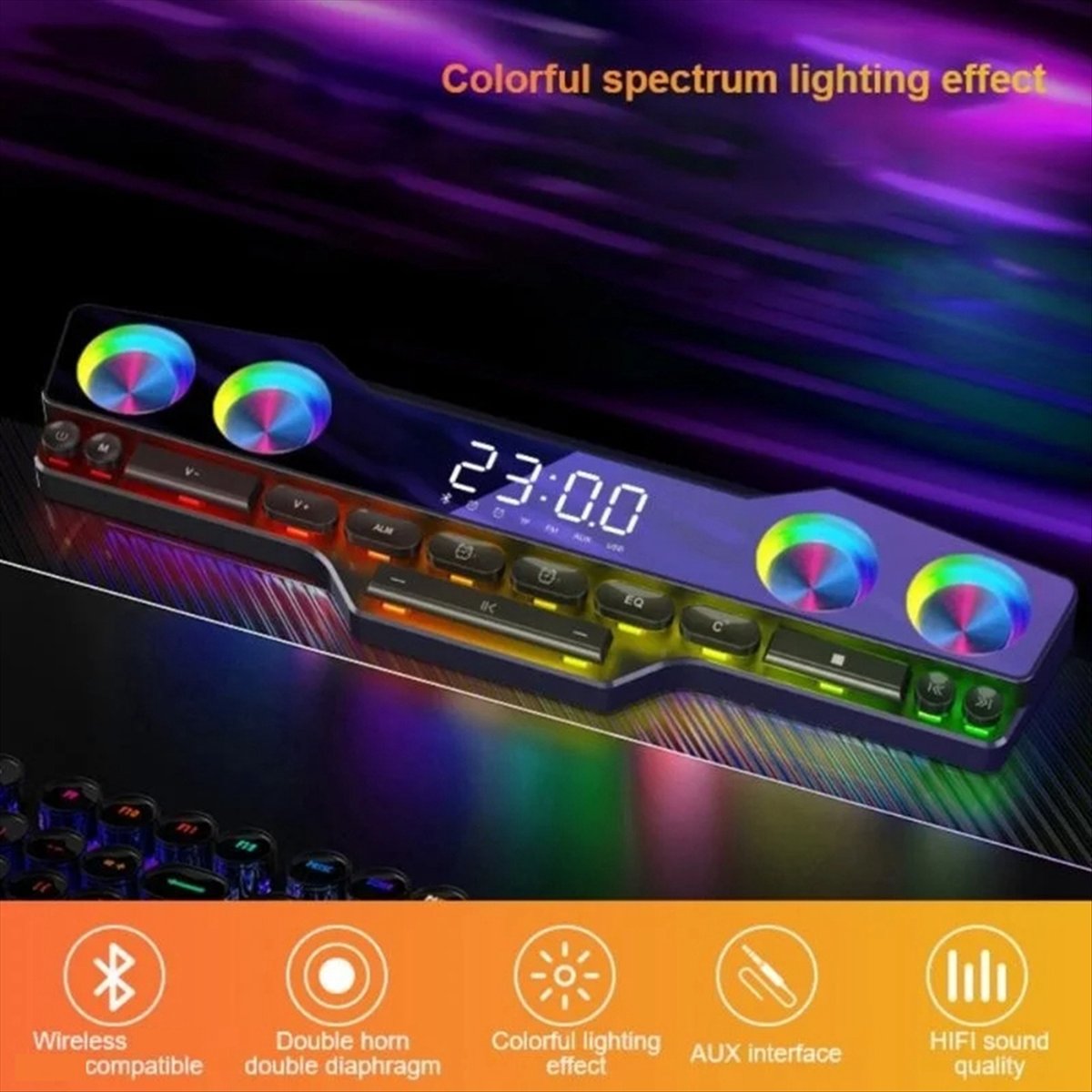 DTC5 V18 Speaker Warna-warni D - Gaming Speaker ulasan dan harga