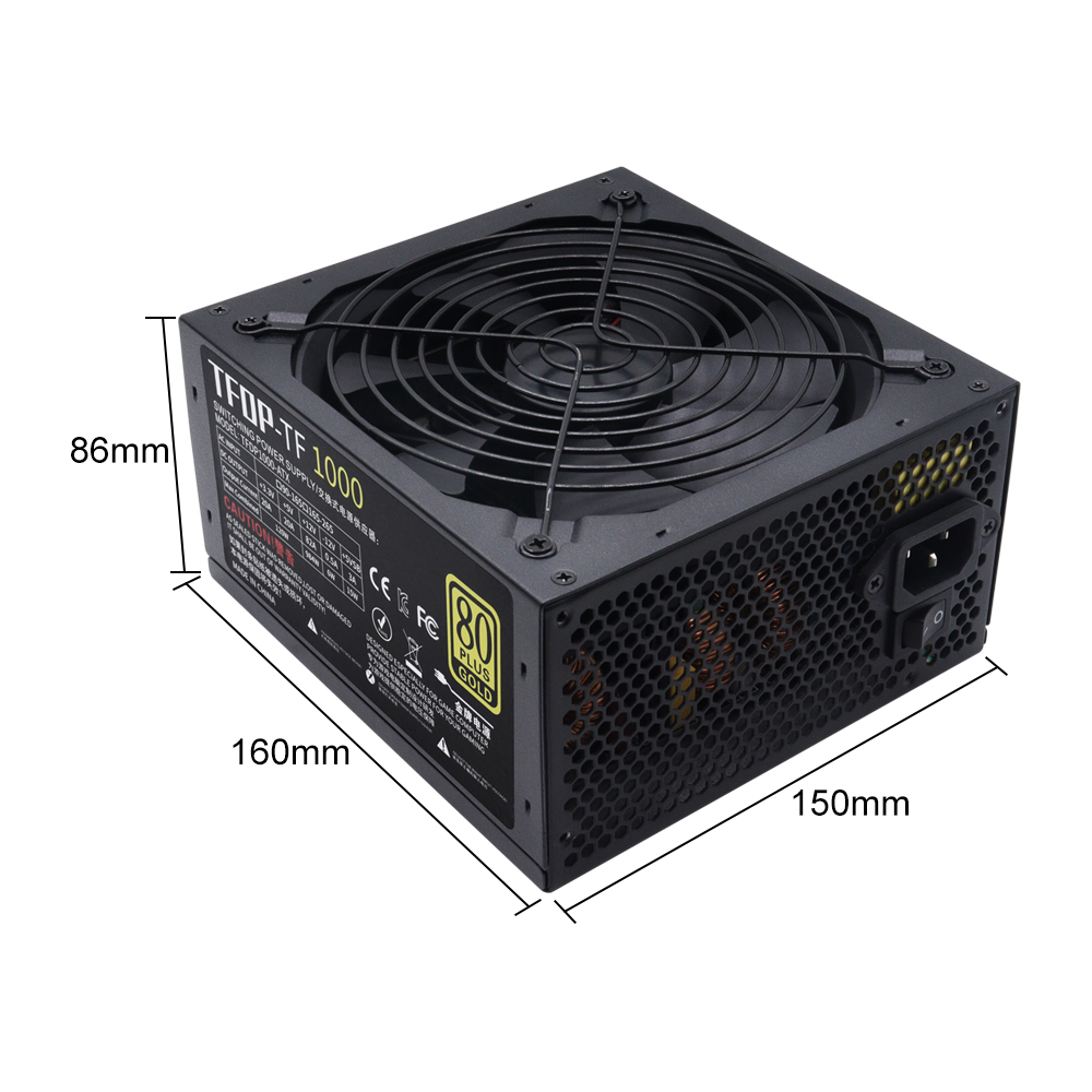 Catu Daya Pc 1000W 80 Plus Glo - Pc Gaming Watt ulasan dan harga