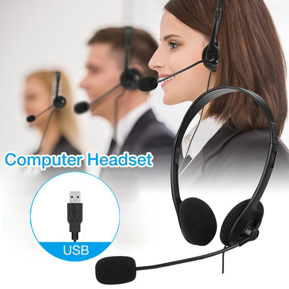 Call Center Headphone Komputer - Pc Gaming Center ulasan dan harga