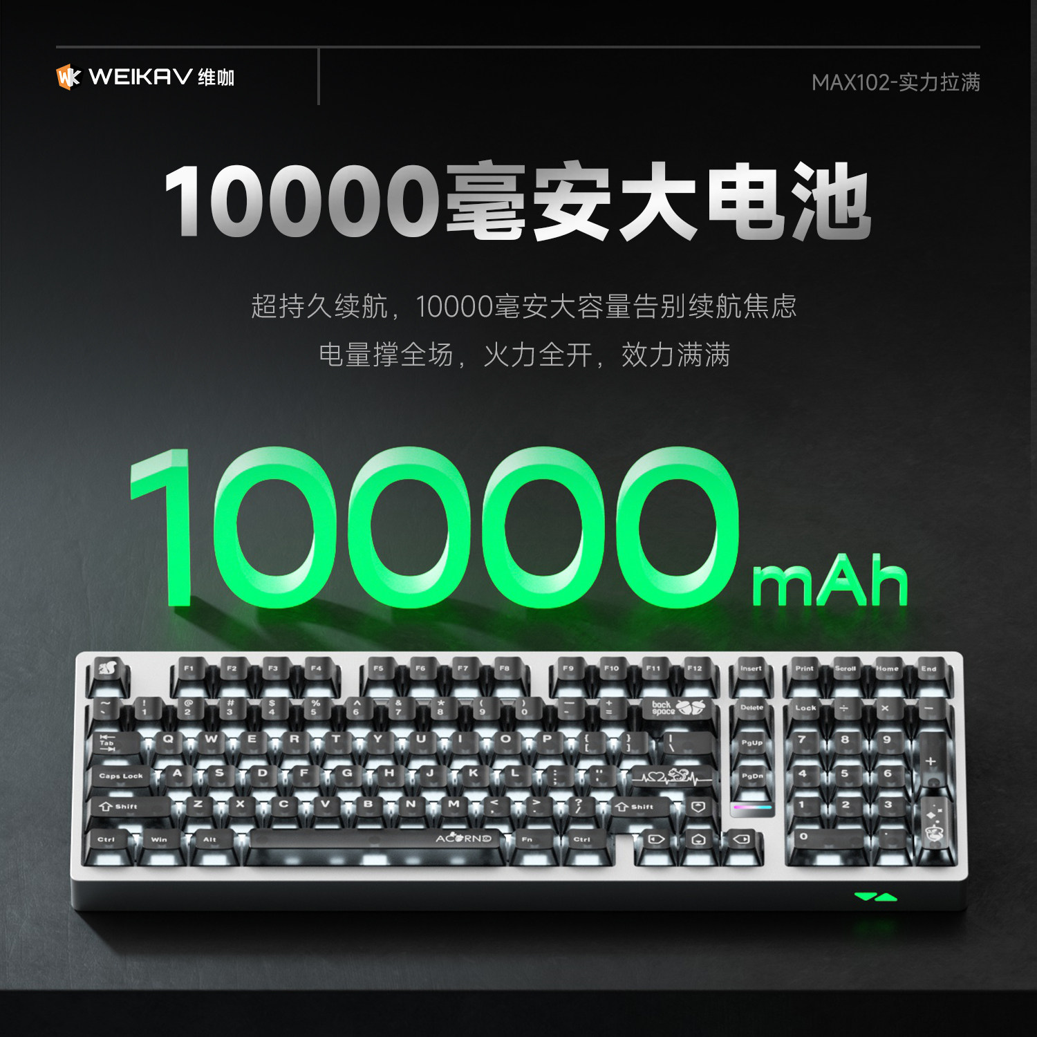 Weika Max102 Casing Aluminium  - Pc Gaming Keyboards ulasan dan harga