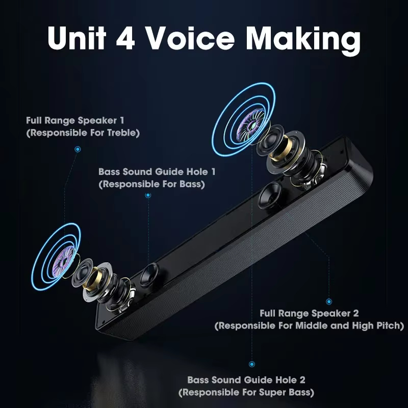 Bluetooth 5.0 4D Surround Soun - Gaming Speaker ulasan dan harga
