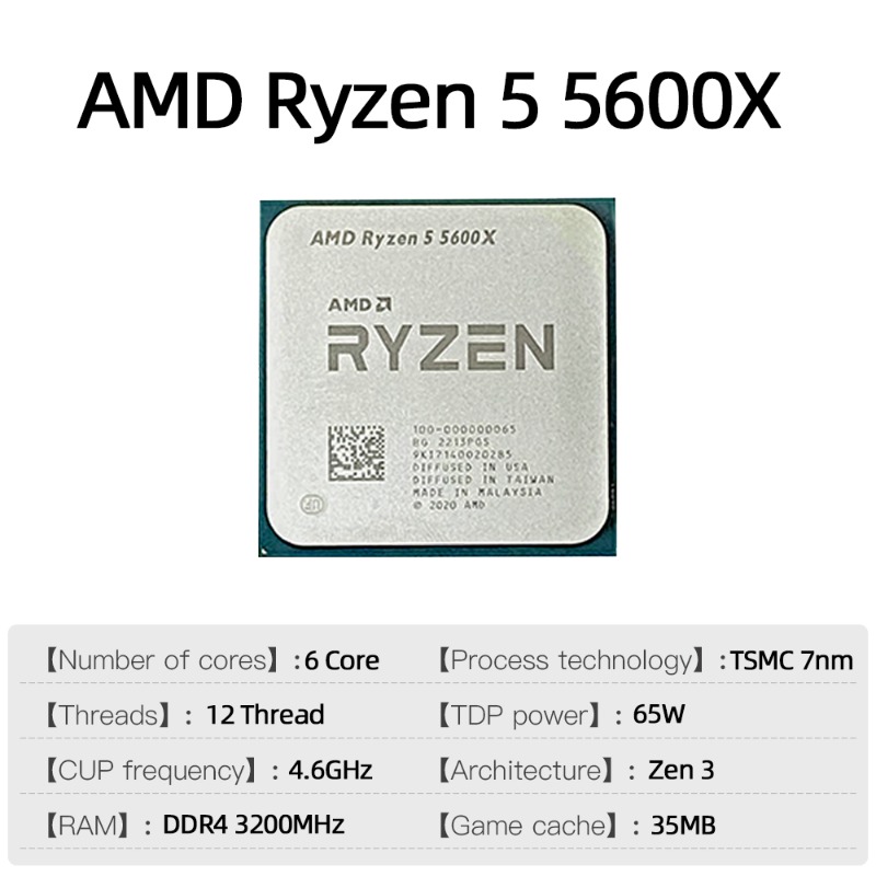 Prosesor Socket AM4 Ryzen 5 56 - Pc Gaming Watt ulasan dan harga