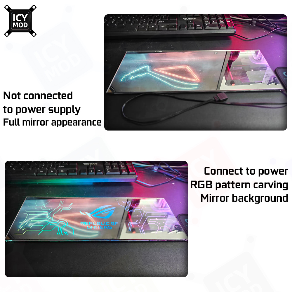 ICY MOD Cermin RGB Panel Penca - Pc Gaming Center ulasan dan harga