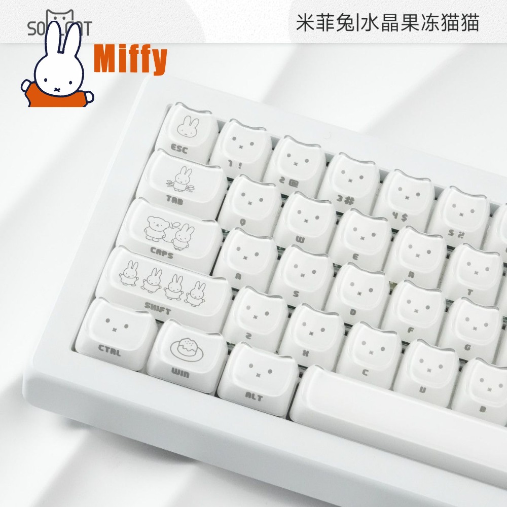 Kawaii Miffy Keycaps Kelinci L - Pc Gaming Keyboards ulasan dan harga