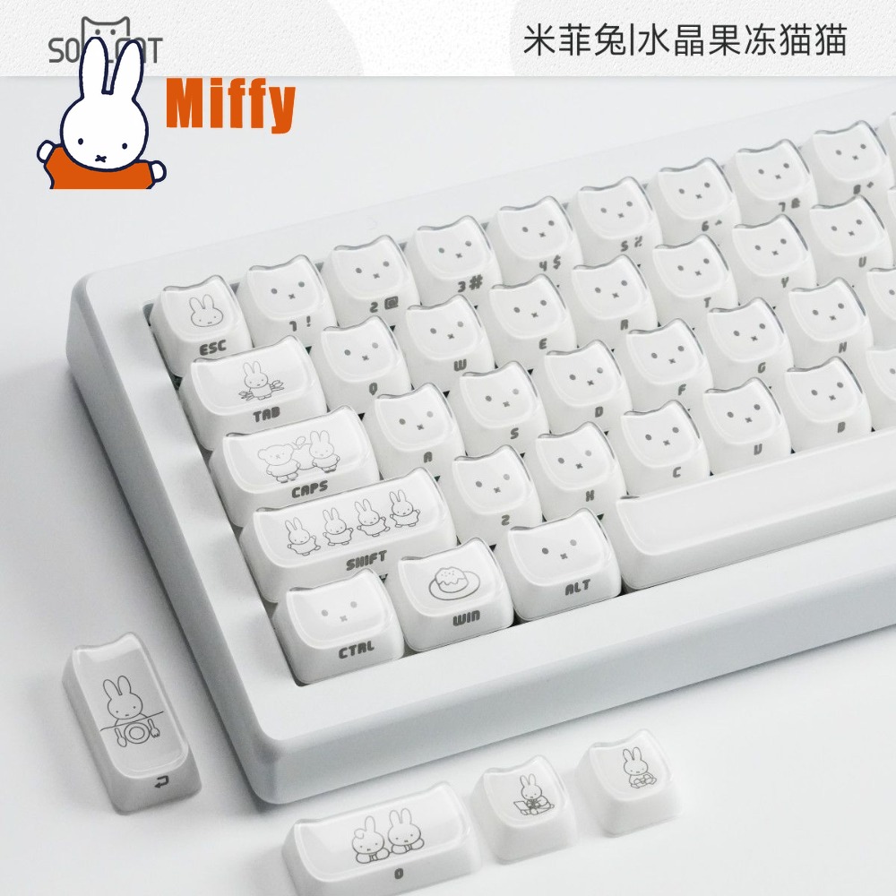 Kawaii Miffy Keycaps Kelinci L - Pc Gaming Keyboards ulasan dan harga
