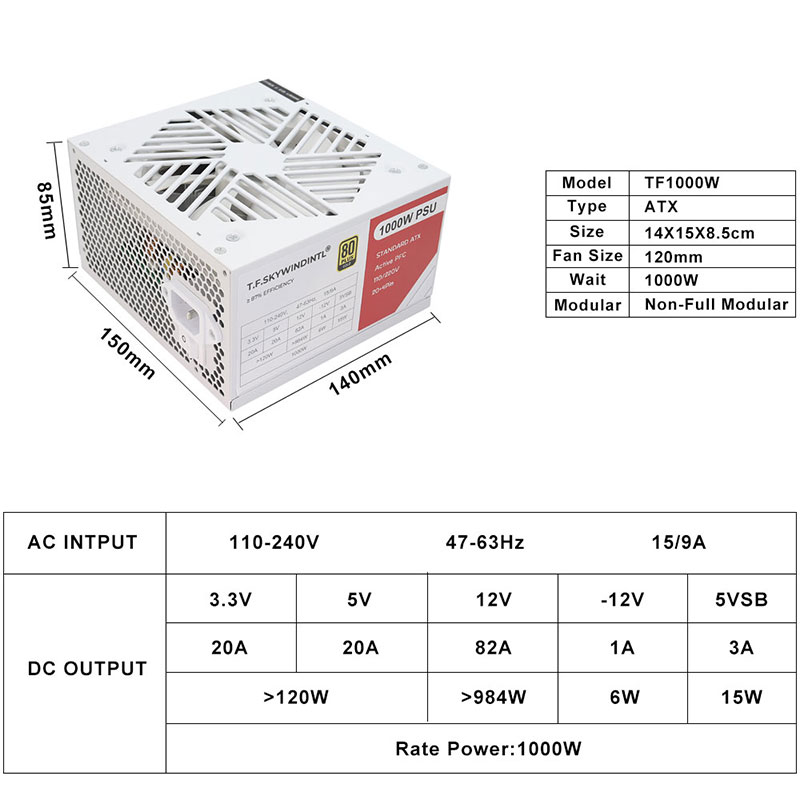 Power Supply 1000 watt untuk P - Pc Gaming Watt ulasan dan harga