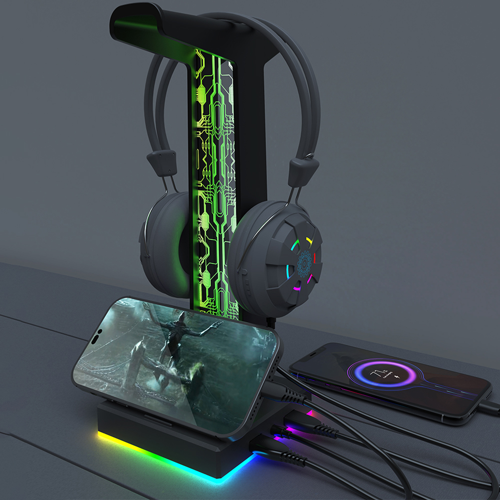 RGB Headphone Gaming, dudukan  - Pc Gaming Simulator ulasan dan harga